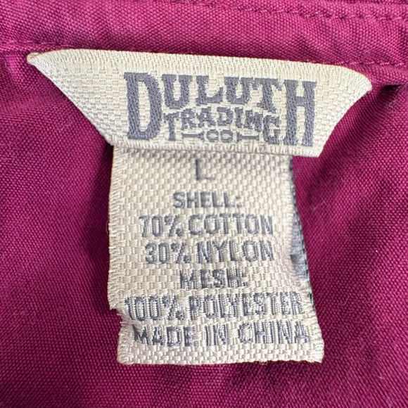 Duluth Trading Co Women Vest Magenta Pink Zip Pockets Utility Hunt Fish Garden L - Picture 7 of 13